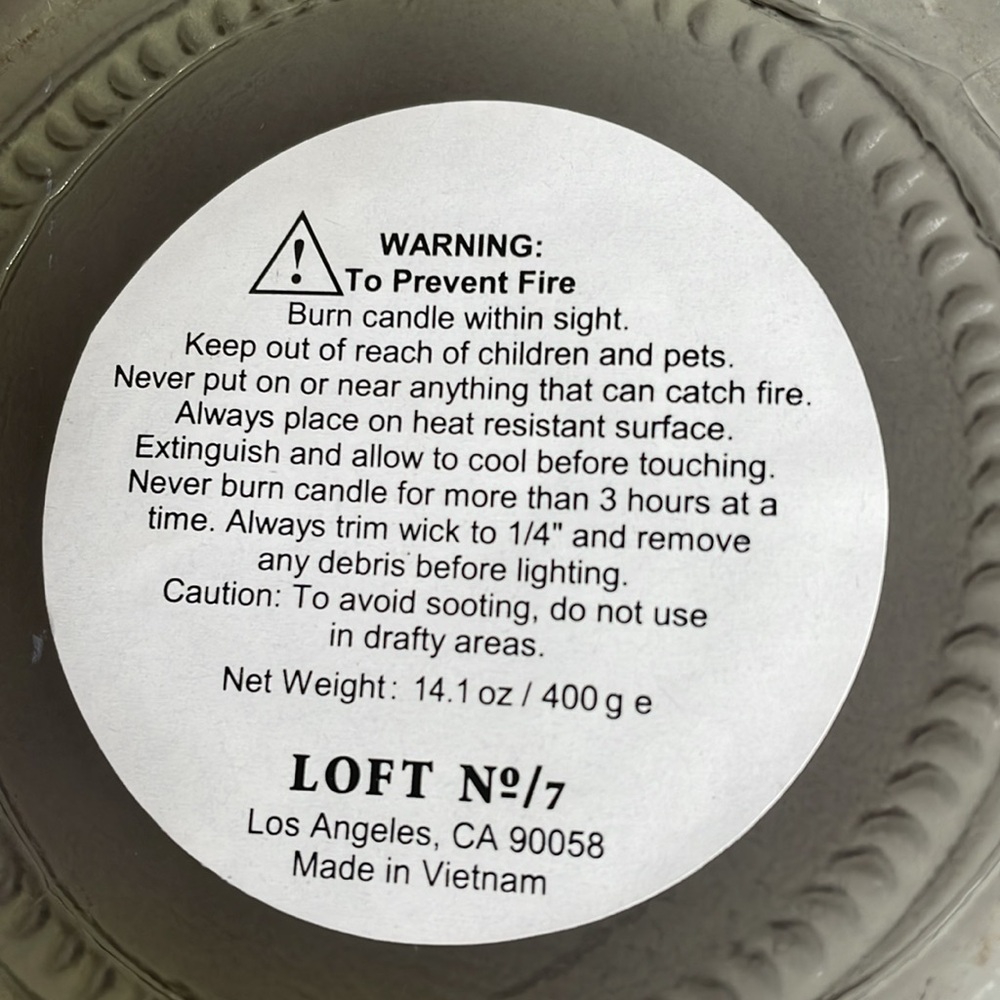 Loft No /7 sea mist 14.1 oz frosted jar candle sold out in stores - Picture 6 of 6